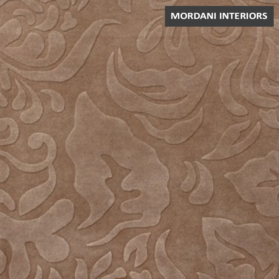  018 A Elegant Brown Floral Handmade Rug